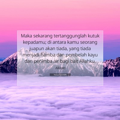 Yosua 9:23 Ayat Alkitab Dijelaskan
