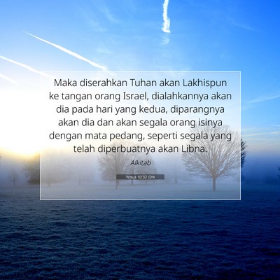 Yosua 10:32 Ayat Alkitab Dijelaskan