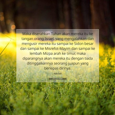Yosua 11:8 Ayat Alkitab Dijelaskan