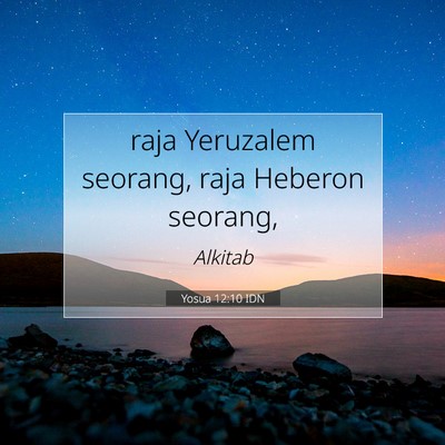 Yosua 12:10 Ayat Alkitab Dijelaskan