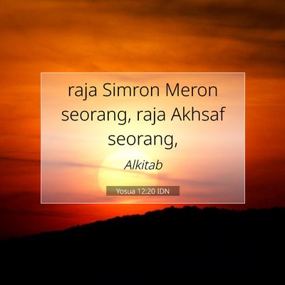 Yosua 12:20 Ayat Alkitab Dijelaskan