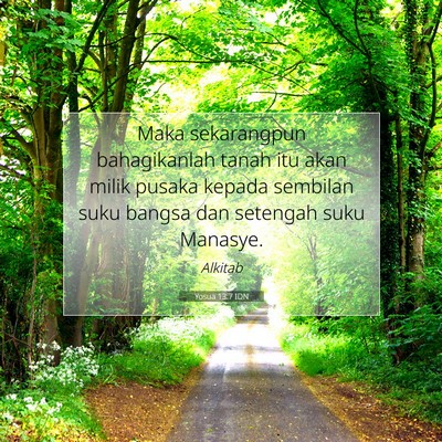 Yosua 13:7 Ayat Alkitab Dijelaskan