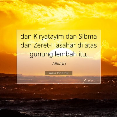 Yosua 13:19 Ayat Alkitab Dijelaskan