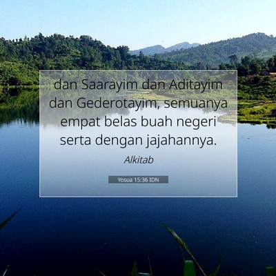 Yosua 15:36 IDN Gambar Ayat Alkitab