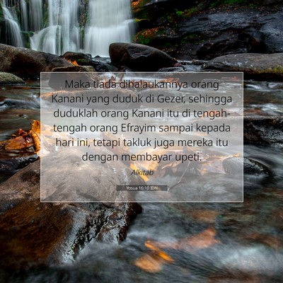 Yosua 16:10 Ayat Alkitab Dijelaskan