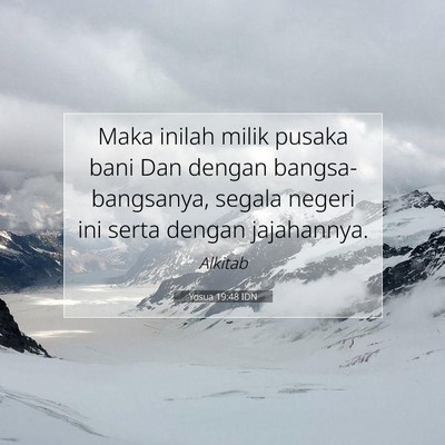 Yosua 19:48 Ayat Alkitab Dijelaskan