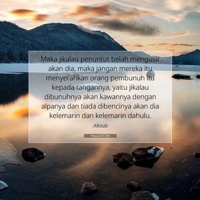 Yosua 20:5 Ayat Alkitab Dijelaskan