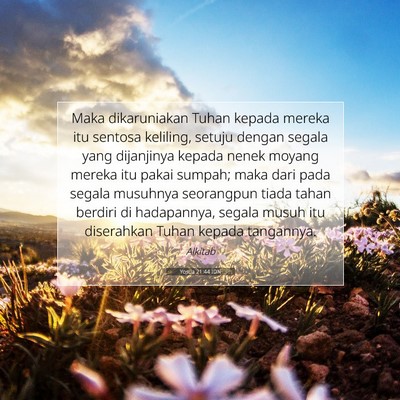 Yosua 21:44 IDN Gambar Ayat Alkitab