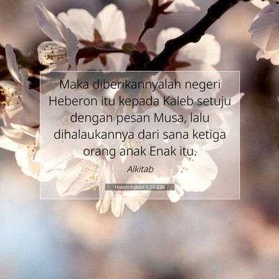 Hakim-hakim 1:20 Ayat Alkitab Dijelaskan