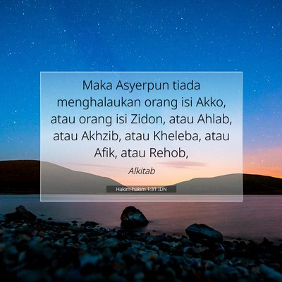 Hakim-hakim 1:31 Ayat Alkitab Dijelaskan