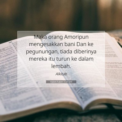 Hakim-hakim 1:34 Ayat Alkitab Dijelaskan