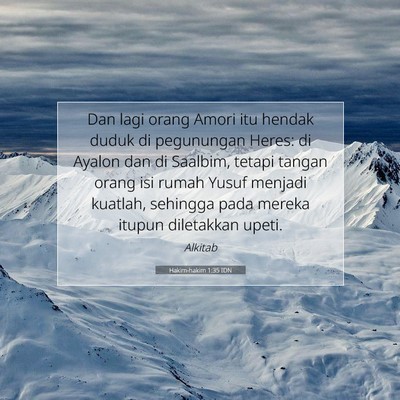 Hakim-hakim 1:35 Ayat Alkitab Dijelaskan