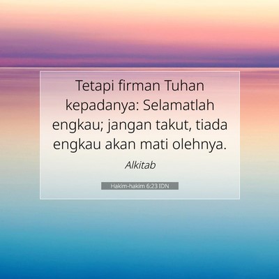 Hakim-hakim 6:23 IDN Gambar Ayat Alkitab