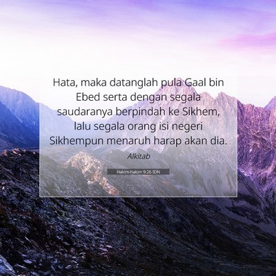 Hakim-hakim 9:26 Ayat Alkitab Dijelaskan