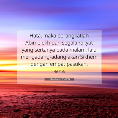 Hakim-hakim 9:34 Ayat Alkitab Dijelaskan