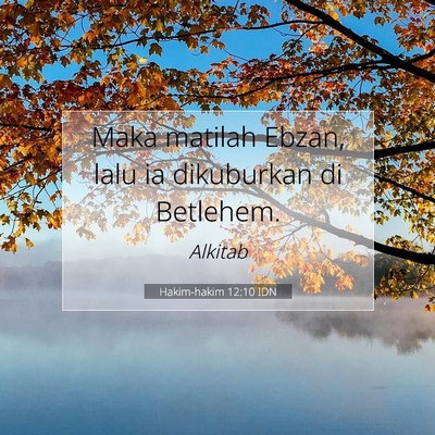 Hakim-hakim 12:10 Ayat Alkitab Dijelaskan