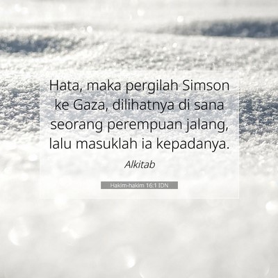 Hakim-hakim 16:1 IDN Gambar Ayat Alkitab