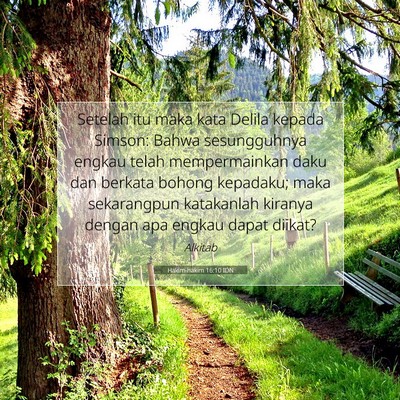Hakim-hakim 16:10 IDN Gambar Ayat Alkitab