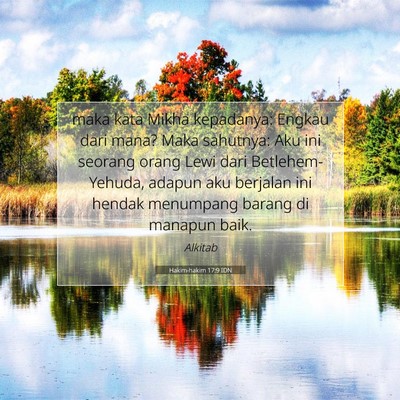 Hakim-hakim 17:9 Ayat Alkitab Dijelaskan