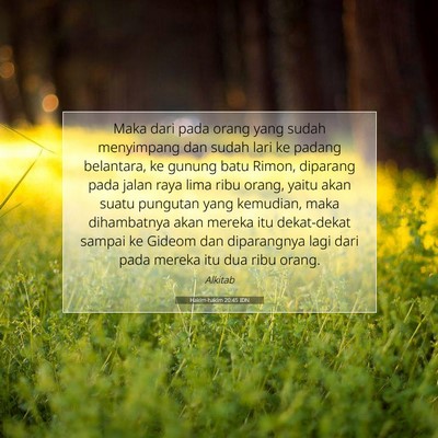 Hakim-hakim 20:45 Ayat Alkitab Dijelaskan
