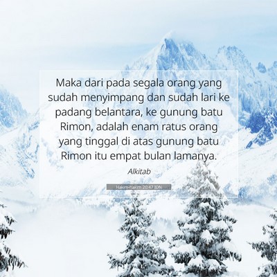 Hakim-hakim 20:47 Ayat Alkitab Dijelaskan