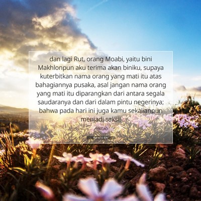 Rut 4:10 Ayat Alkitab Dijelaskan