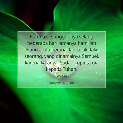 1 Samuel 1:20 Ayat Alkitab Dijelaskan