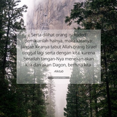 1 Samuel 5:7 Ayat Alkitab Dijelaskan