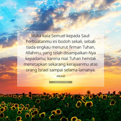 1 Samuel 13:13 Ayat Alkitab Dijelaskan