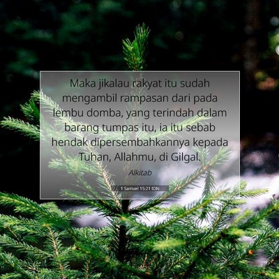 1 Samuel 15:21 Ayat Alkitab Dijelaskan