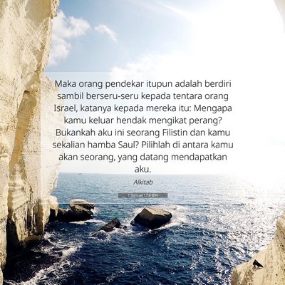 1 Samuel 17:8 Ayat Alkitab Dijelaskan