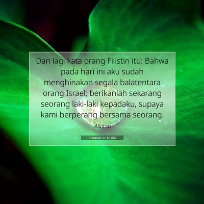 1 Samuel 17:10 Ayat Alkitab Dijelaskan