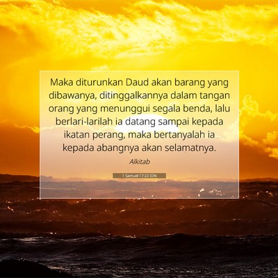 1 Samuel 17:22 Ayat Alkitab Dijelaskan
