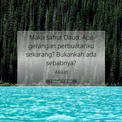 1 Samuel 17:29 Ayat Alkitab Dijelaskan