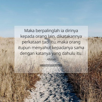 1 Samuel 17:30 Ayat Alkitab Dijelaskan