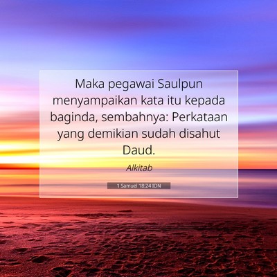 1 Samuel 18:24 Ayat Alkitab Dijelaskan