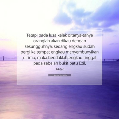 1 Samuel 20:19 Ayat Alkitab Dijelaskan