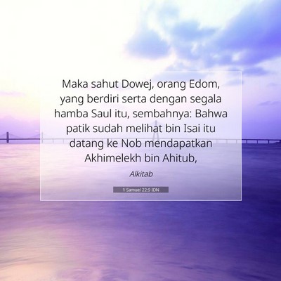 1 Samuel 22:9 IDN Gambar Ayat Alkitab