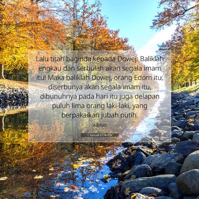 1 Samuel 22:18 IDN Gambar Ayat Alkitab