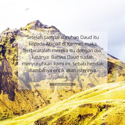 1 Samuel 25:40 Ayat Alkitab Dijelaskan