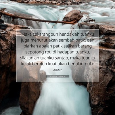1 Samuel 28:22 Ayat Alkitab Dijelaskan