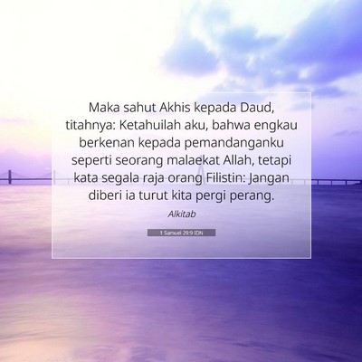 1 Samuel 29:9 Ayat Alkitab Dijelaskan