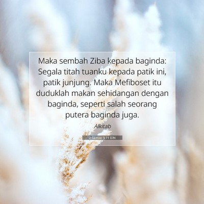 2 Samuel 9:11 Ayat Alkitab Dijelaskan