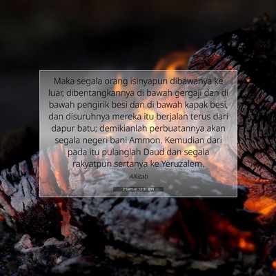 2 Samuel 12:31 Ayat Alkitab Dijelaskan