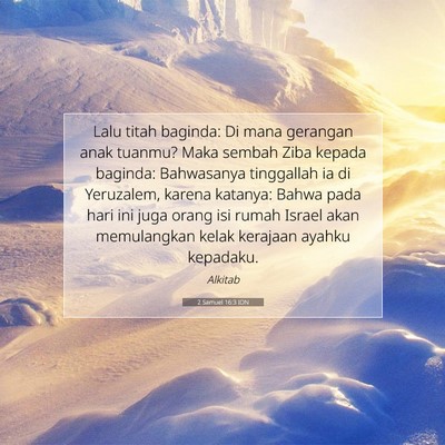 2 Samuel 16:3 Ayat Alkitab Dijelaskan