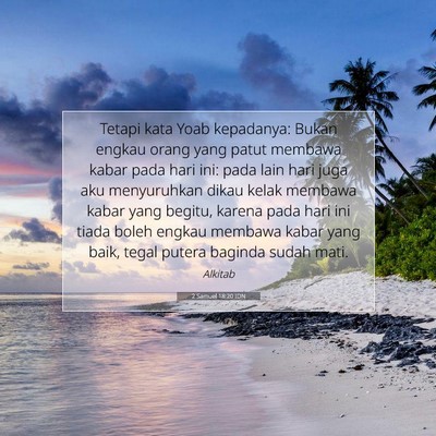 2 Samuel 18:20 IDN Gambar Ayat Alkitab