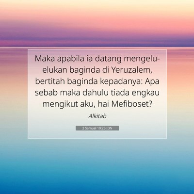 2 Samuel 19:25 Ayat Alkitab Dijelaskan