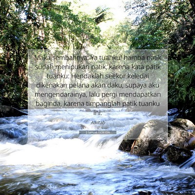 2 Samuel 19:26 Ayat Alkitab Dijelaskan