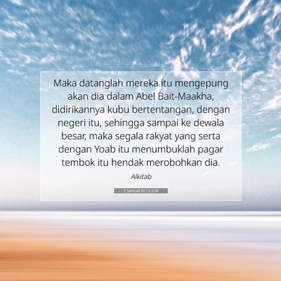 2 Samuel 20:15 Ayat Alkitab Dijelaskan