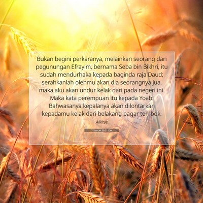 2 Samuel 20:21 Ayat Alkitab Dijelaskan